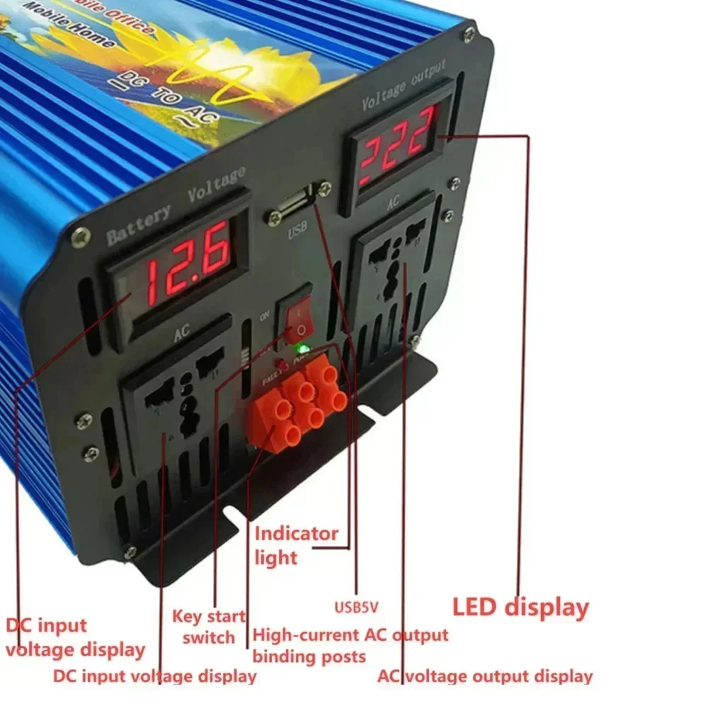 5000W 12V 24V 36V 48V 60V 72V  – Pure Sine Wave Inverter 5000W 48V 220V Bewertung und Preis